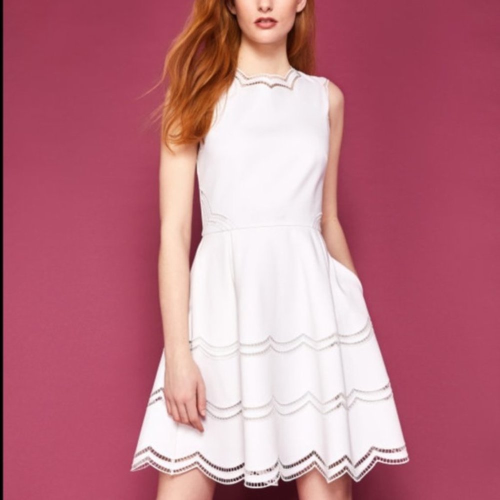 [Ted Baker] Mint Green Fit & Flare Scallop Edge "Cammey"